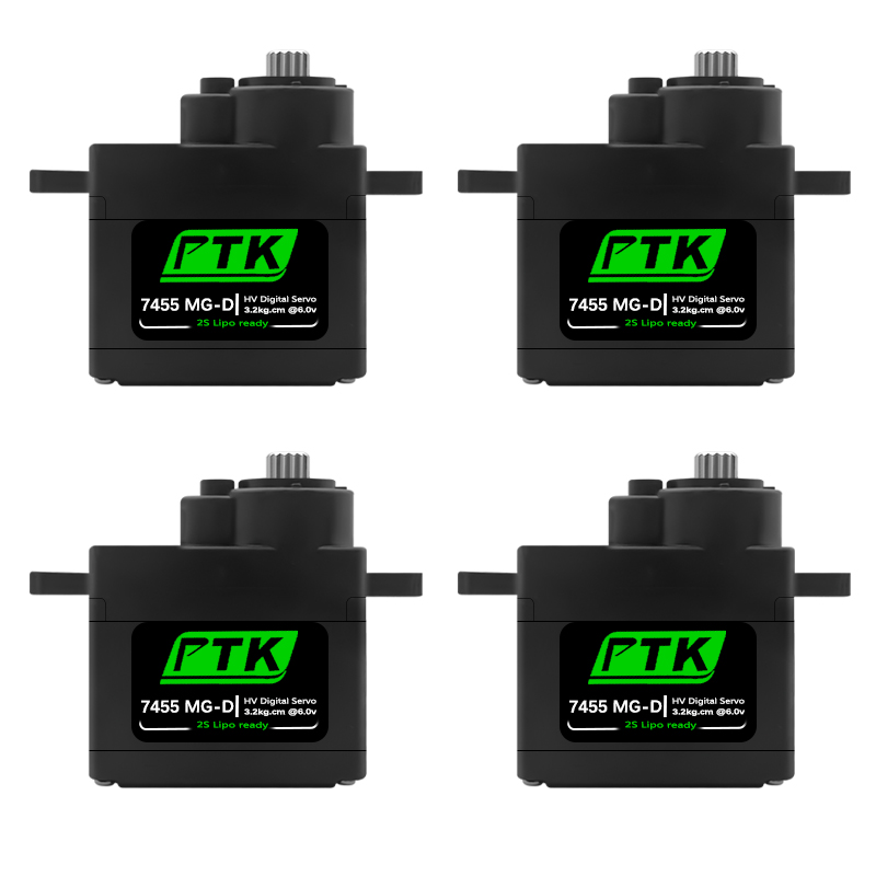 Rc Helicopter Servo - PTK 7455MG-D サーボ 12 グラムデジタルサーボメタルギア EPP