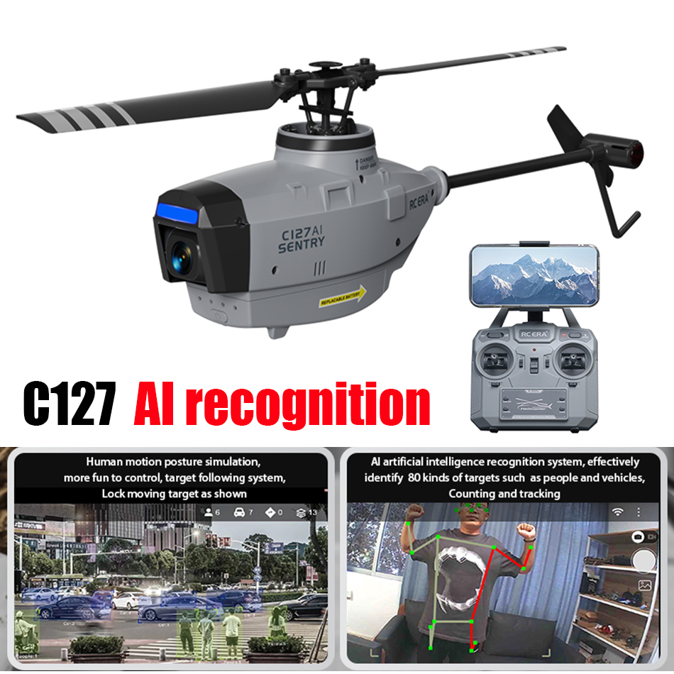 Rc Helicopter Single Rotor - RC ERA C127 AIミニブラシレスFPV HDカメラ搭載プロ仕様4ch RCヘリコプター