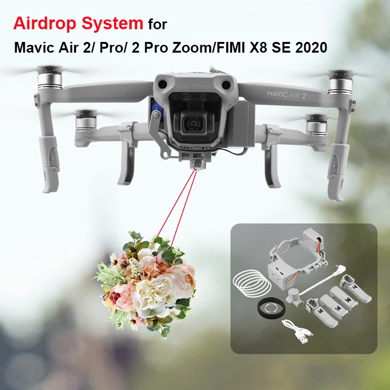 Dji Drone Air 3 - DJI-mavic air 2/2s/3/2 pro/fimi用のAirdropシステム,フィッシングズーム,ウェディングリング,ギフト,レスキューリモコンを提供