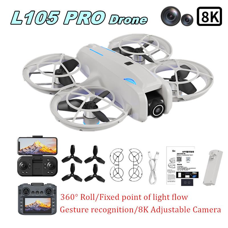 Rc Helicopter Charger - L105 PRO ドローン デュエル 8Kレンズ 完全衝突防止＆完全密閉型