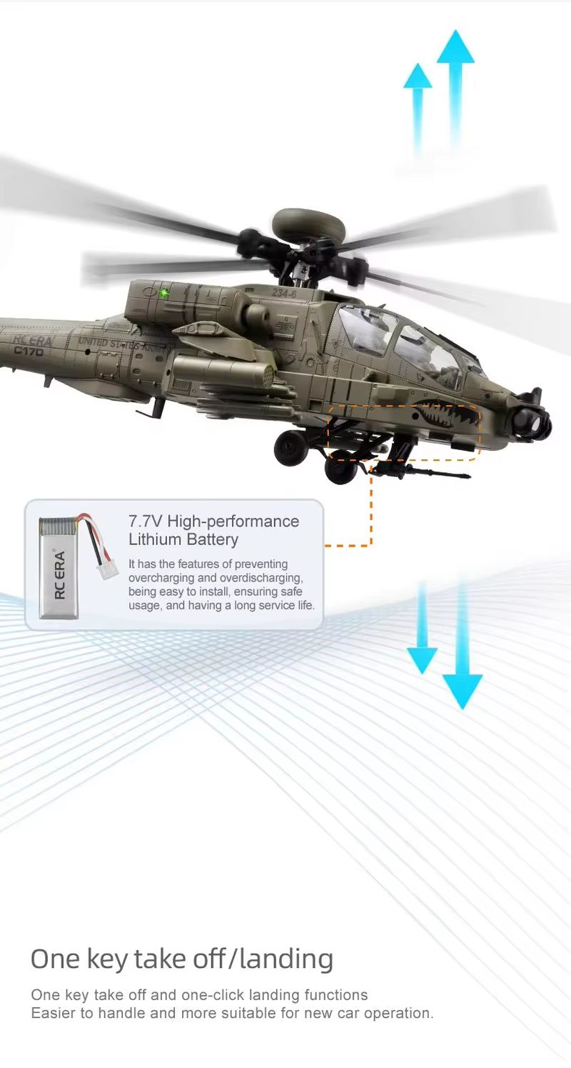 RC Era AH‑64D Apache C170 6CH  - Rc Helicopter Single Rotor のレビューと価格