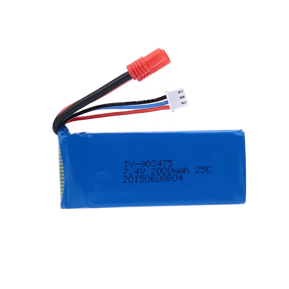 7.4v 2000mahバッテリ (ラウンドコネクタ) sy - Rc Helicopter Coaxial のレビューと価格